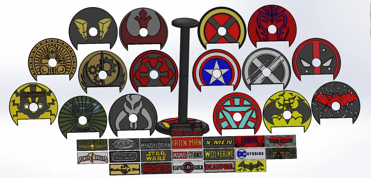 Customizable Helmet Stand 3D print model — modelo 3D
