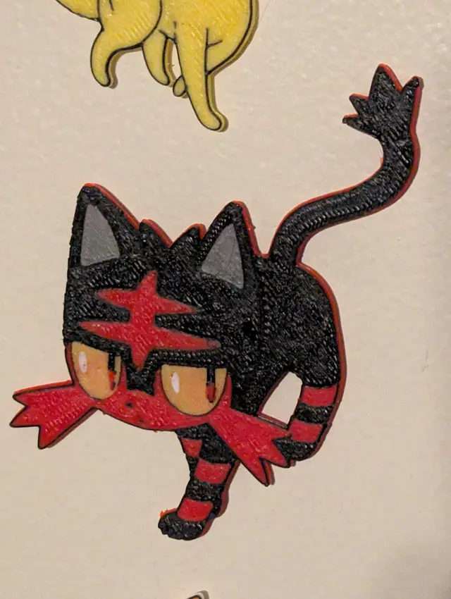 Litten (Pokemon #0725) 3MF Magnet — modelo 3D