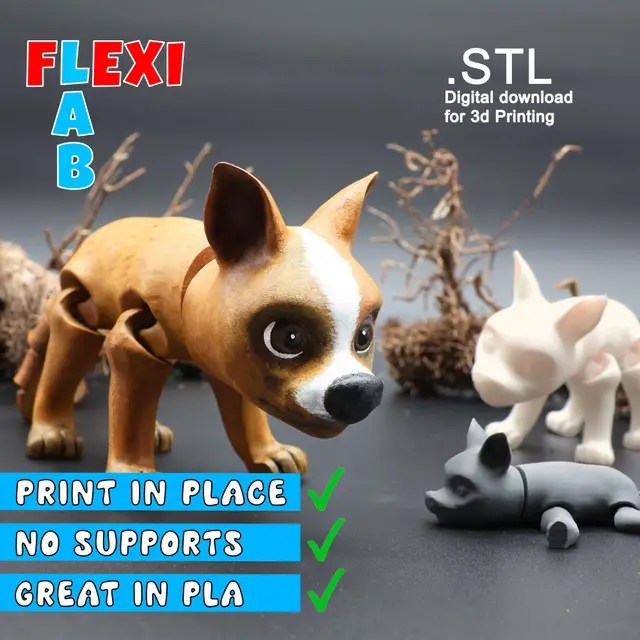 Cute Flexi Dog — modelo 3D
