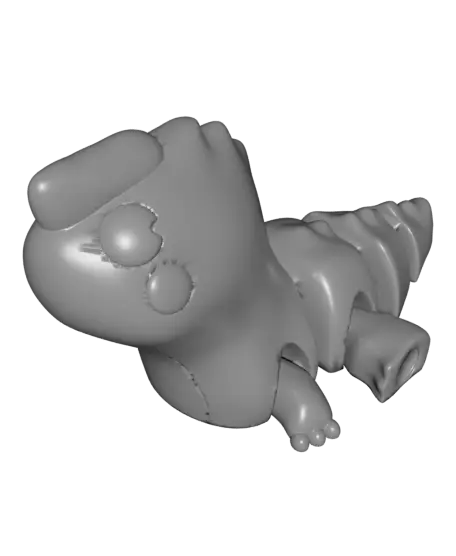 Flexi Proceratosaurus Dinosaur Keychain (Single Color) — modelo 3D