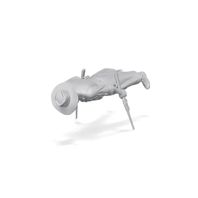 Iron Mustang Cowboy Gunslinger — modelo 3D
