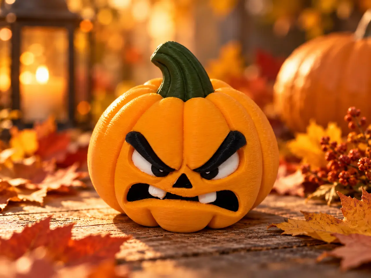 Pumpsy – Angry Face Pumpkin |Halloween Decoration — modelo 3D