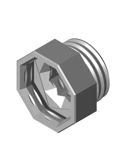 9 mm Big Thread, Multihead, Push-Fit Hole, Bolt — modelo 3D