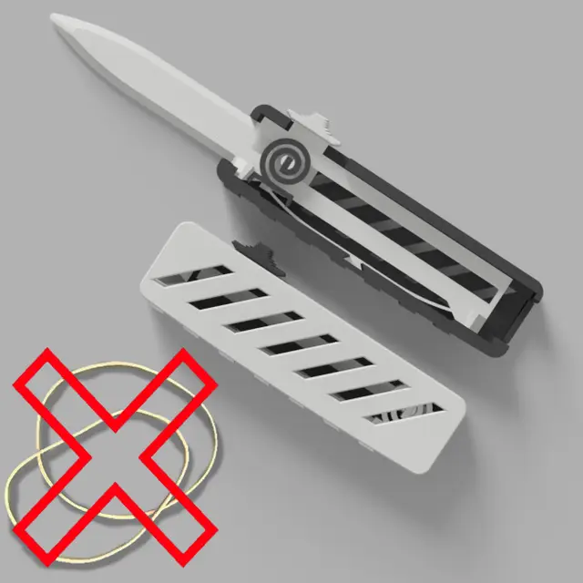 (no rubber band) FULLY PRINTABLE OTF Fidget toy — modelo 3D