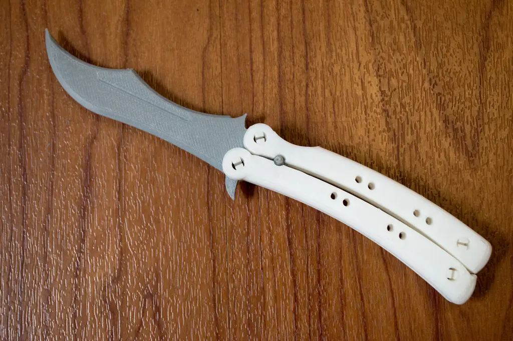 100% Printable CS:GO Butterfly Knife — modelo 3D