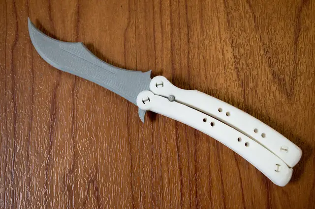 100% Printable CS:GO Butterfly Knife — modelo 3D