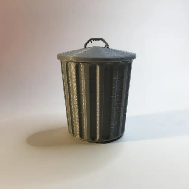 Desktop Trash Can with Lid — modelo 3D