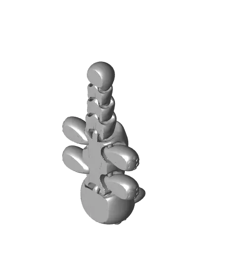 Cute Tiny Articulated Kawaii Cat with Paws — modelo 3D