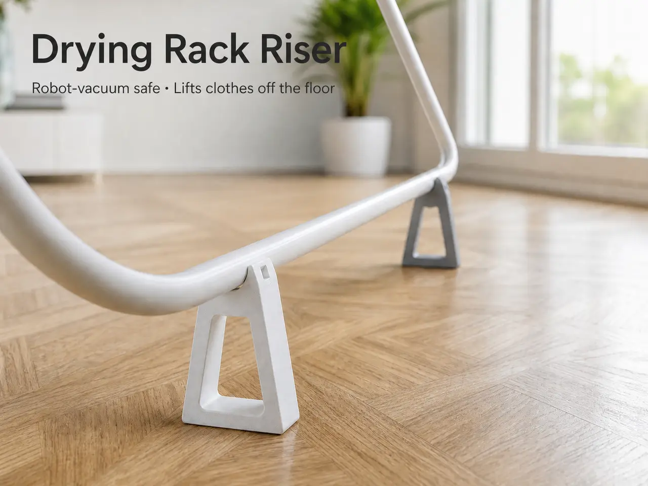 Drying Rack Riser — Anti Robot Vacuum Bumper Foot — modelo 3D