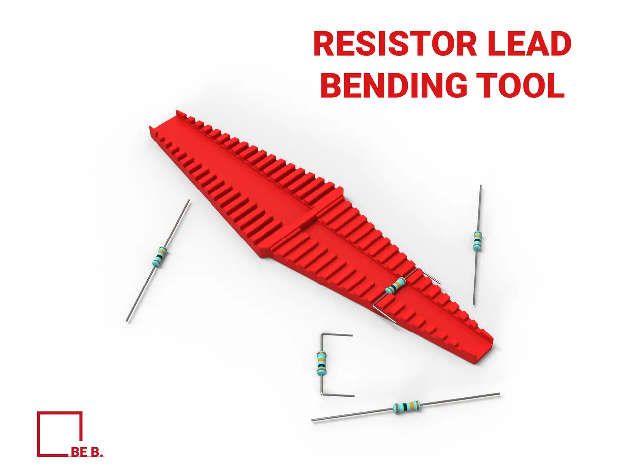 Resistor Lead Bending Tool - Dual Size Leg Forming — modelo 3D
