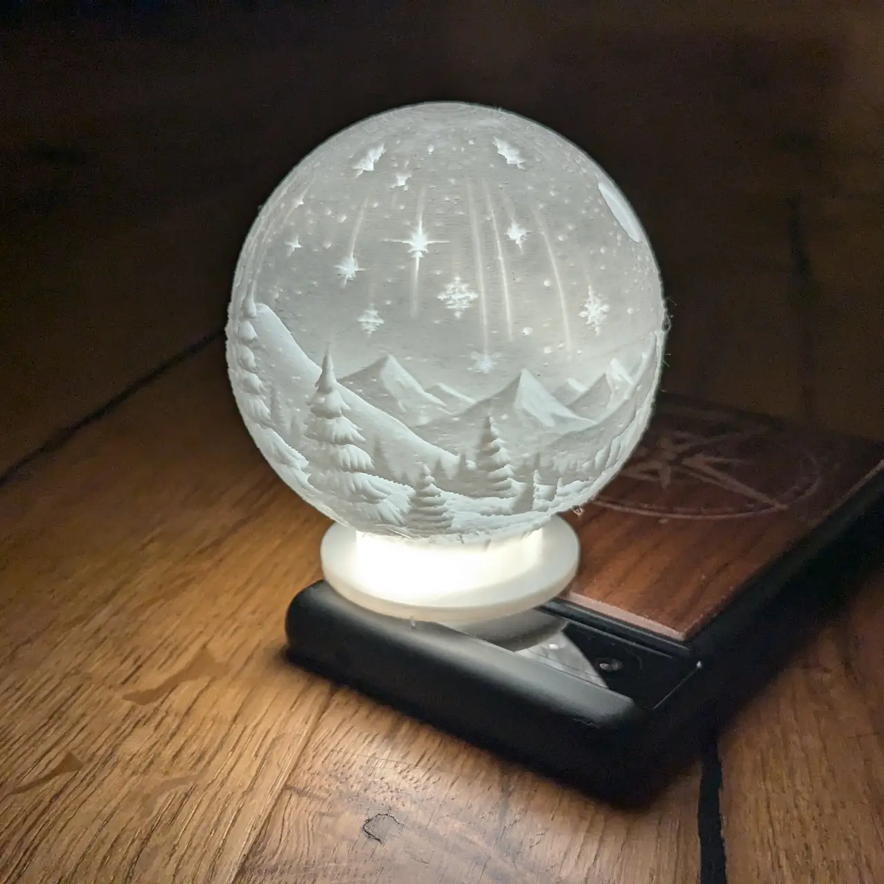"Snow" Globe Christmas Lithophane — modelo 3D