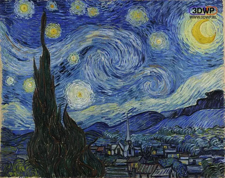 Vincent van Gogh - Starry Night Lithophane — modelo 3D