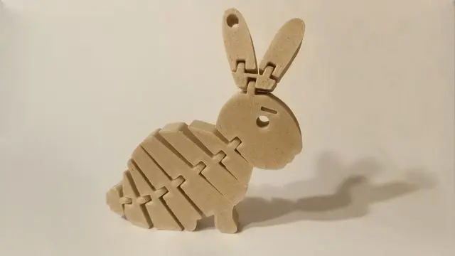 Flexi Rabbit Keychain — modelo 3D