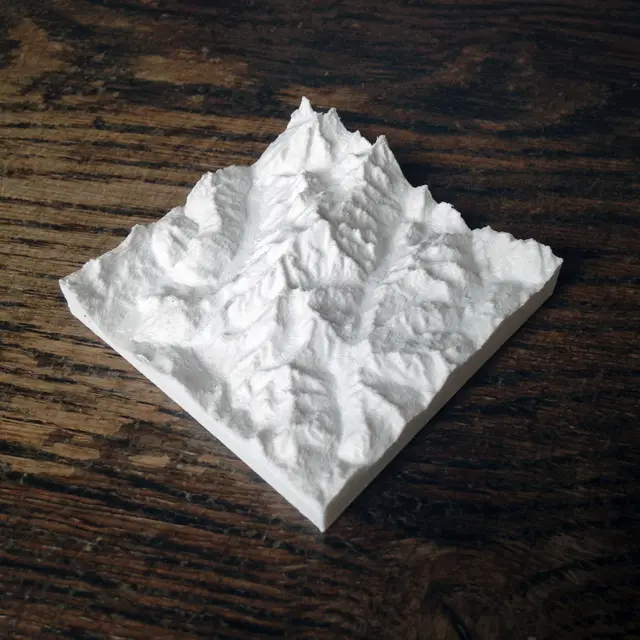 Topographic map of Mont Blanc — modelo 3D