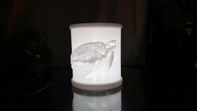 Turtle Lithophane Lamp — modelo 3D