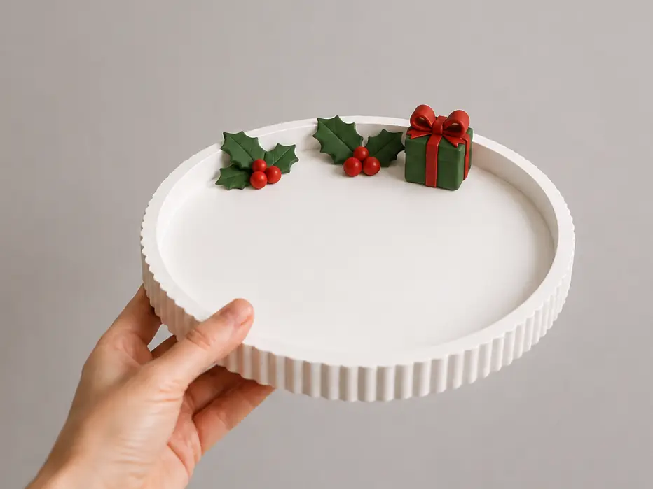Christmas Tray | Festive Holiday Decor — modelo 3D