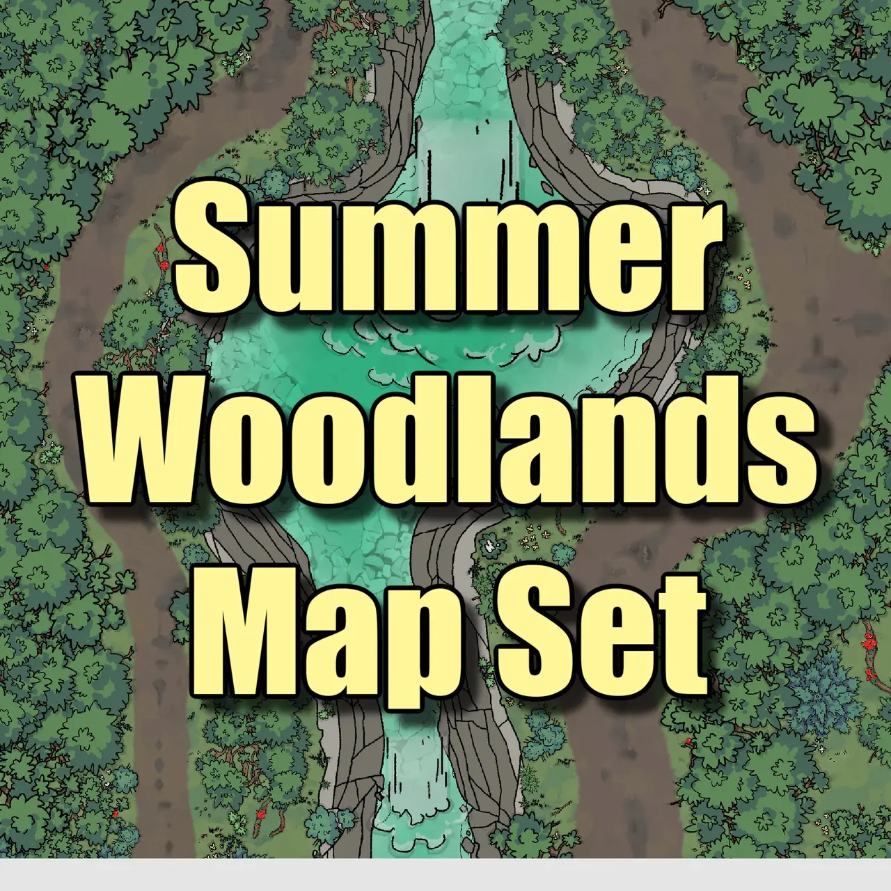 Summer Woodland-Themed Map Set (SW) — modelo 3D