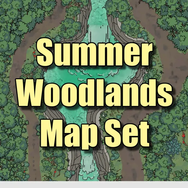Summer Woodland-Themed Map Set (SW) — modelo 3D