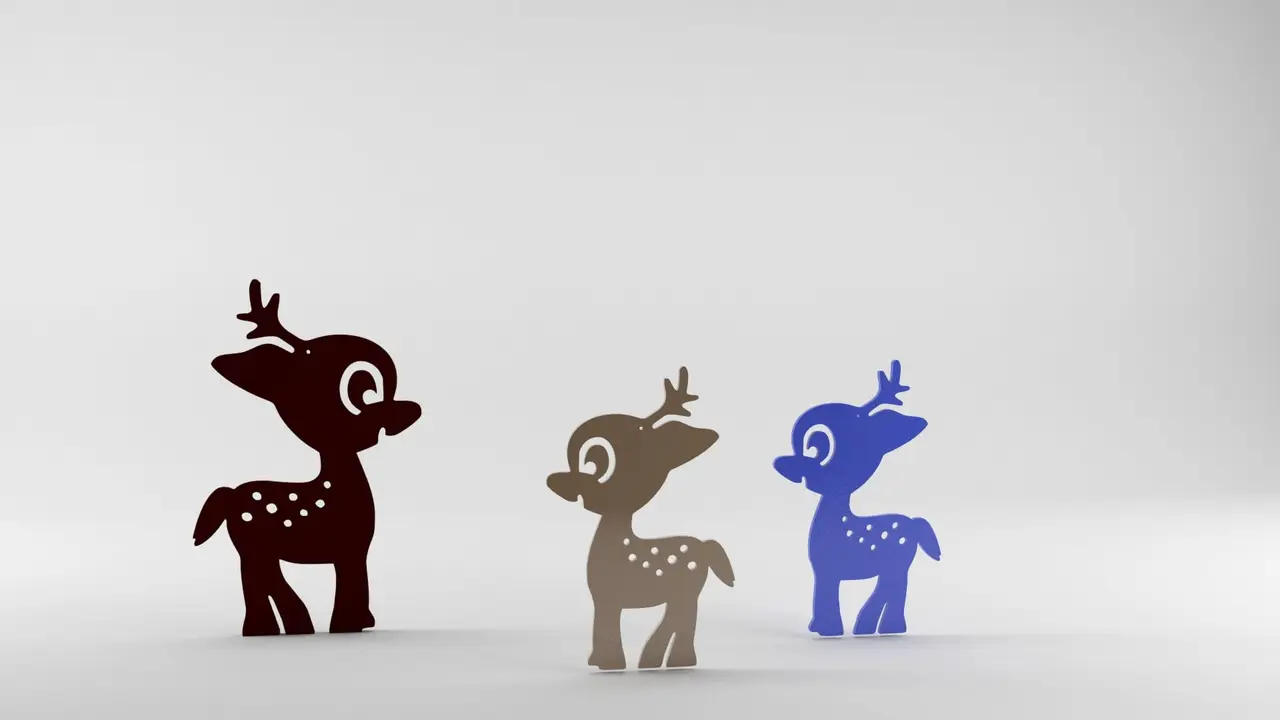 Christmas Tree Ornament - Cute Little Deer — modelo 3D