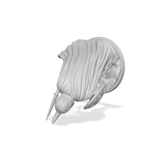 Persian Skeleton Warrior Spear and Shield Fantasy Miniature — modelo 3D
