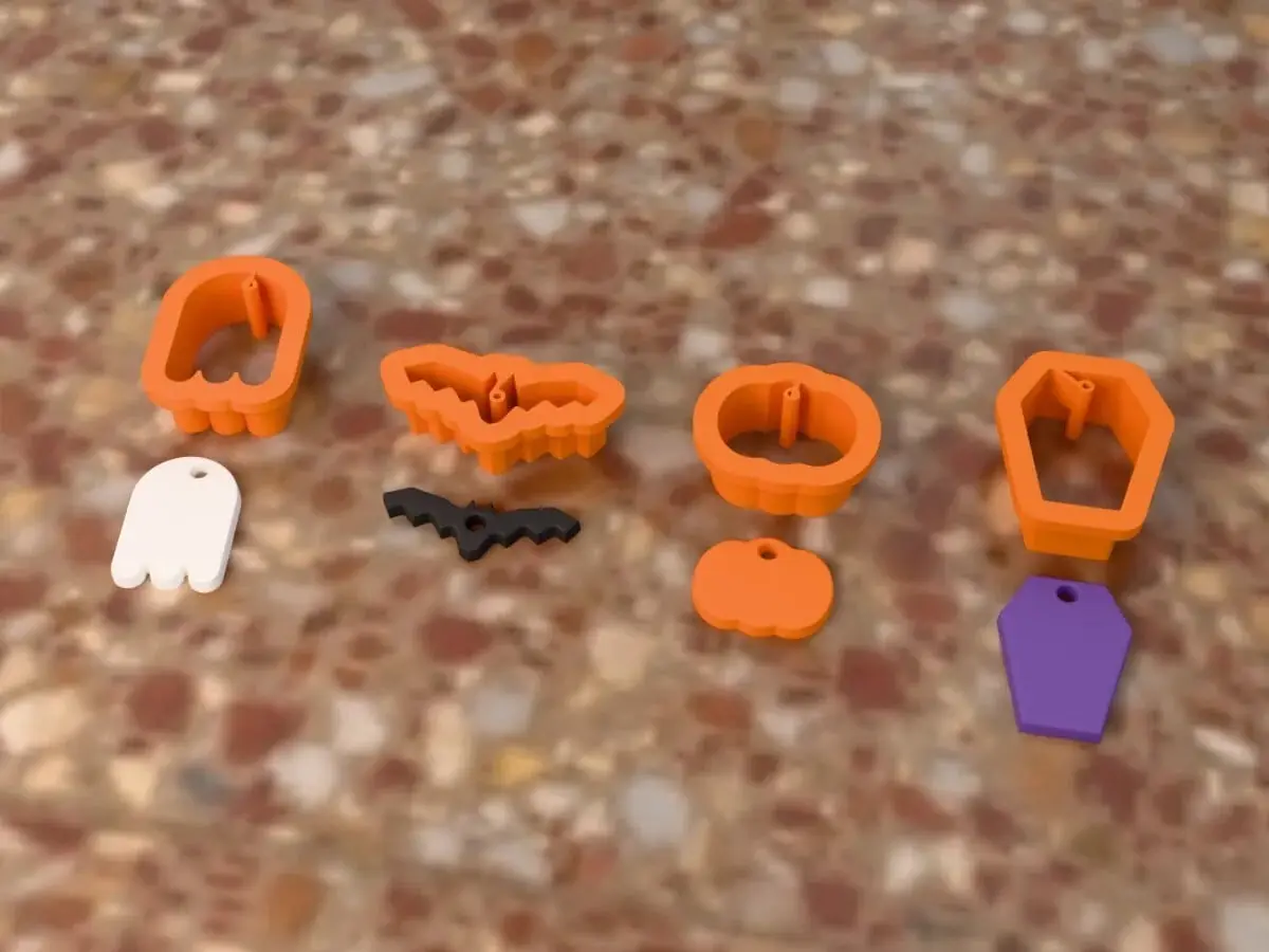 Halloween Polymer Clay Earring Cutter Set STL — modelo 3D