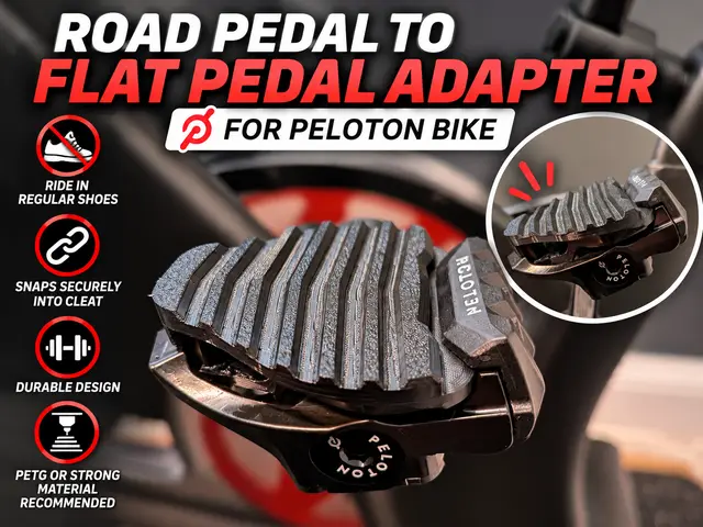 Peloton Road Pedal to Flat Pedal Adapter — modelo 3D