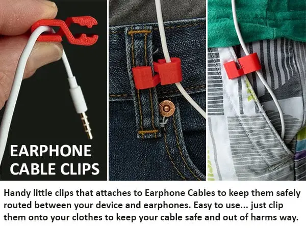 Earphone Cable Clip — modelo 3D