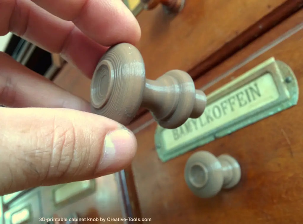 3D-printable generic cabinet knob — modelo 3D