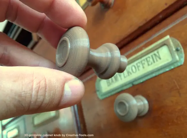3D-printable generic cabinet knob — modelo 3D