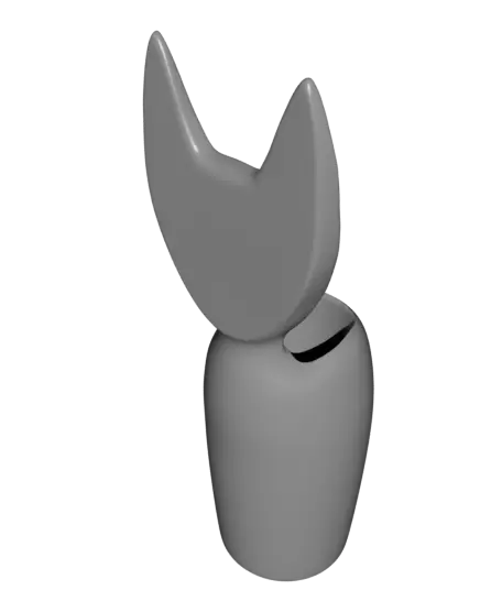 Minimalist Cat Vase – 3D Printed Matte Black Vase for Modern Home Decor — modelo 3D