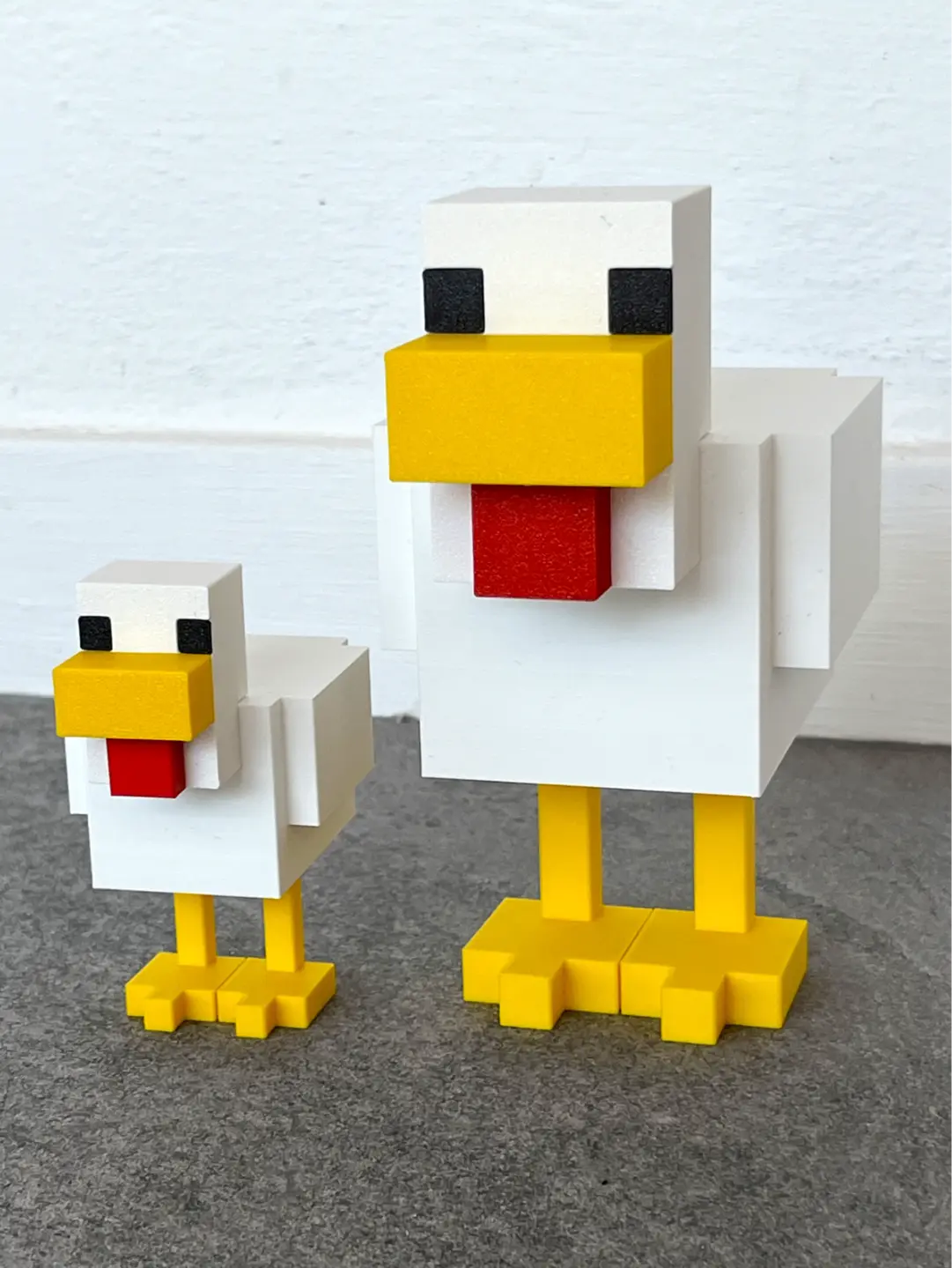 Minecraft Chicken prop 2 sizes + hat — modelo 3D