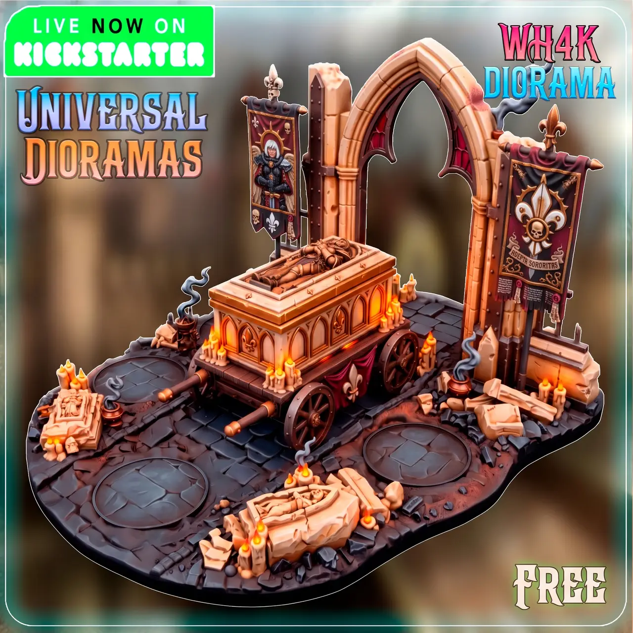 FREE 3D Printable Sacred Procession Diorama – 40 Universal Dioramas 15 — modelo 3D
