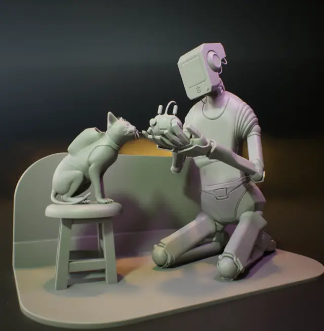 Stray Diorama — modelo 3D