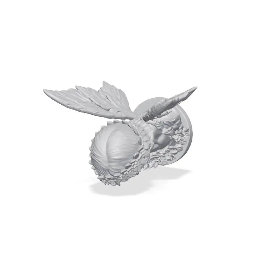 Floral Angel Sculpture — modelo 3D