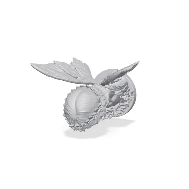 Floral Angel Sculpture — modelo 3D