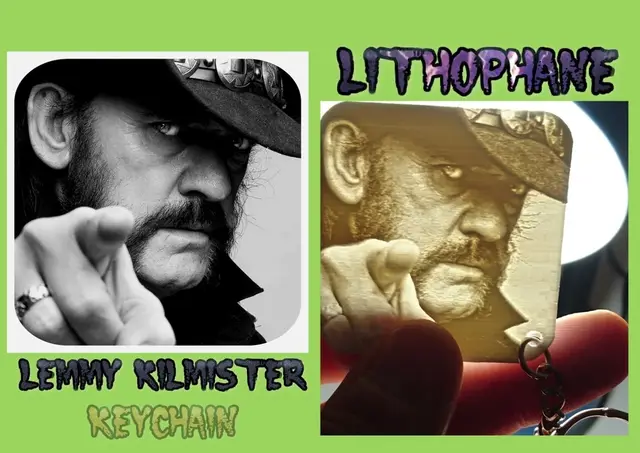 LITOFANIA LLAVERO Lemmy Kilmister — modelo 3D