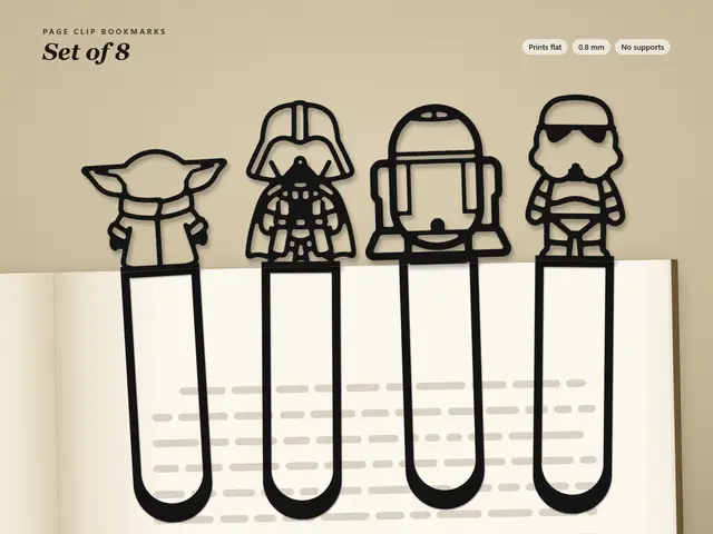 Star Wars Page Clip Bookmarks — Set of 8, No Supports — modelo 3D