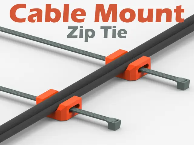 Cable Mount Collection - Zip Tie - 7 Variations ( Parametric ) — modelo 3D