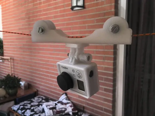 Very simple cablecam dolly for GoPro Hero3 — modelo 3D
