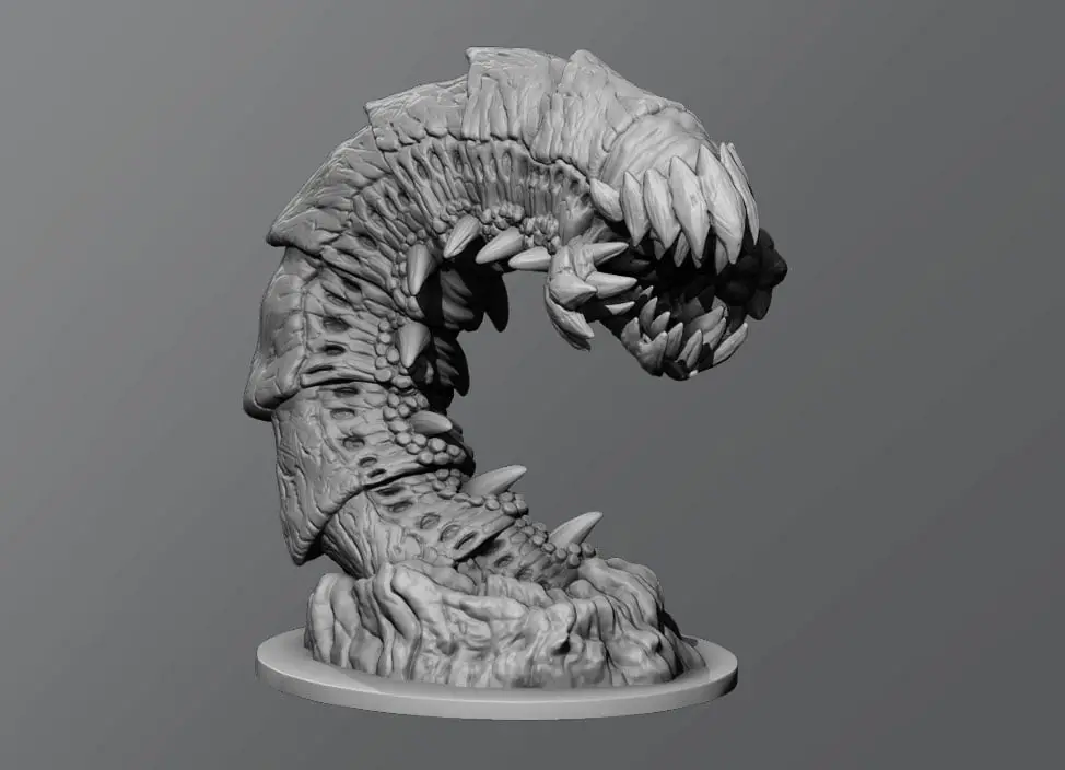 Purple Worm — modelo 3D