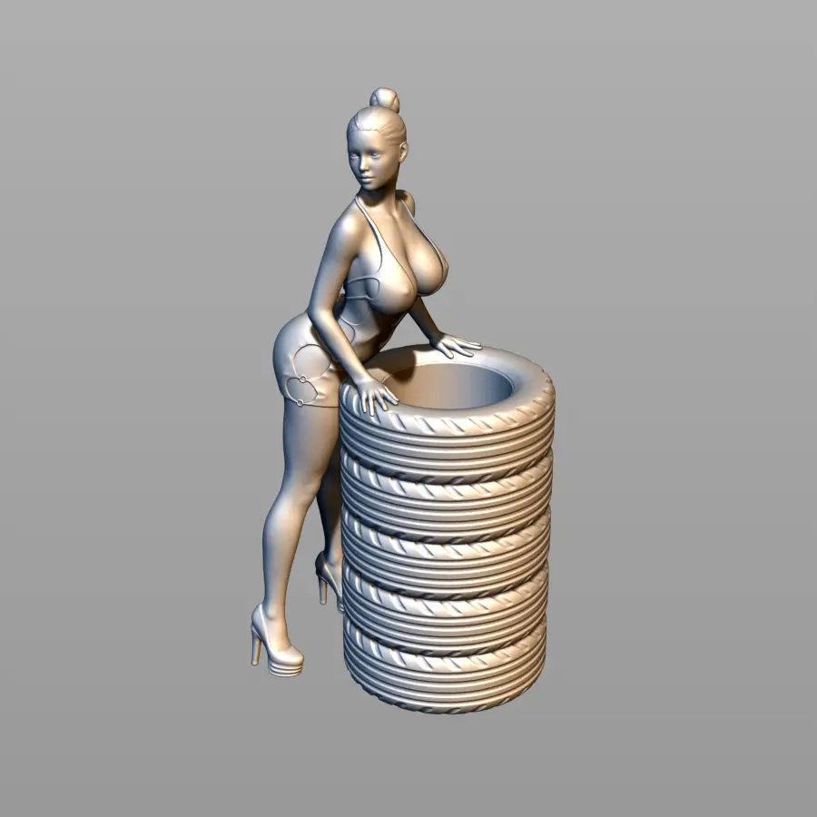 Pretty girl Pen/Pencil Holder — modelo 3D