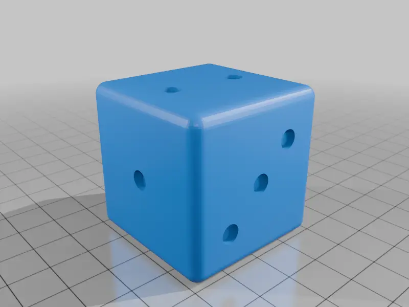 dice with pips - Augenwürfel - Würfel — modelo 3D