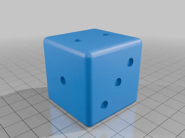 dice with pips - Augenwürfel - Würfel — modelo 3D