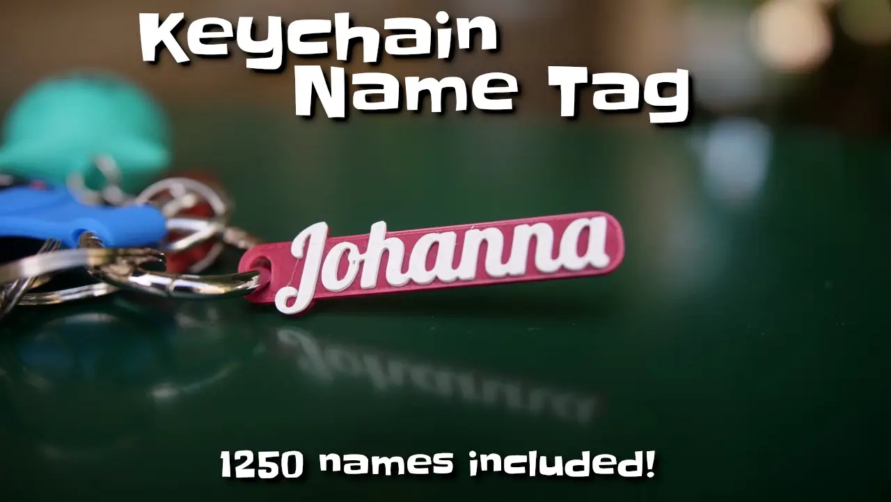 Keychain name tag — modelo 3D