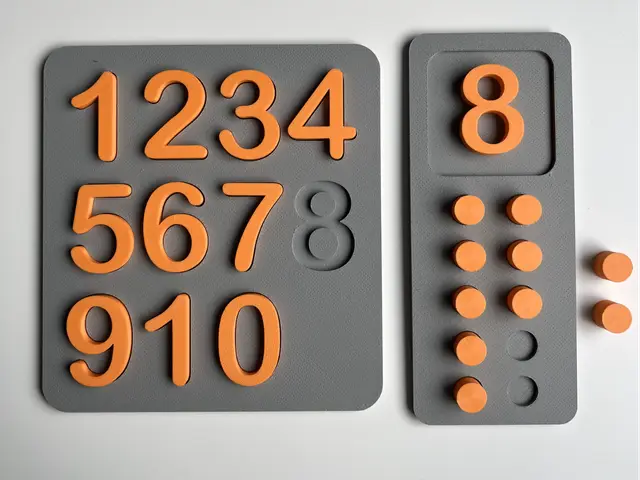 Numbers puzzle and counting tray for toddlers — modelo 3D