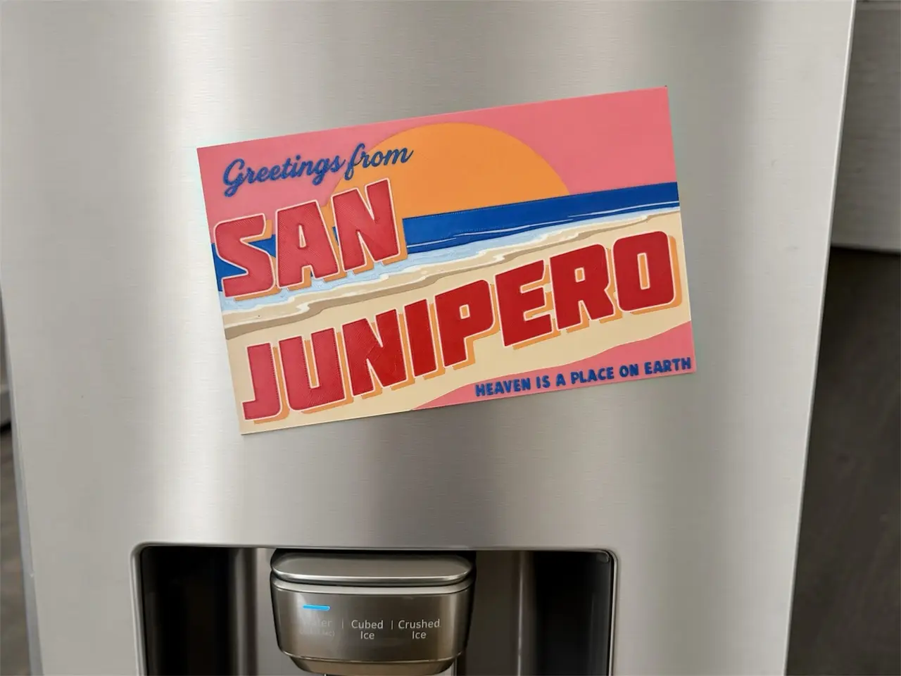 San Junipero California postcard Black Mirror — modelo 3D