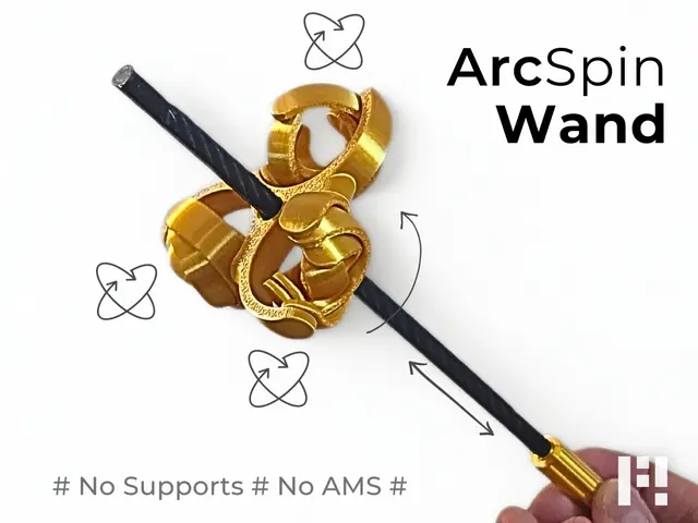 ArcSpin Wand – Kinetic Fidget & Magic Toy (PiP) — modelo 3D