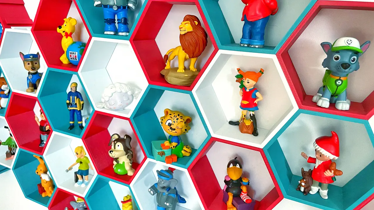 Shelf for Tonie figures / Regal für Tonie Figuren (Toniebox) — modelo 3D