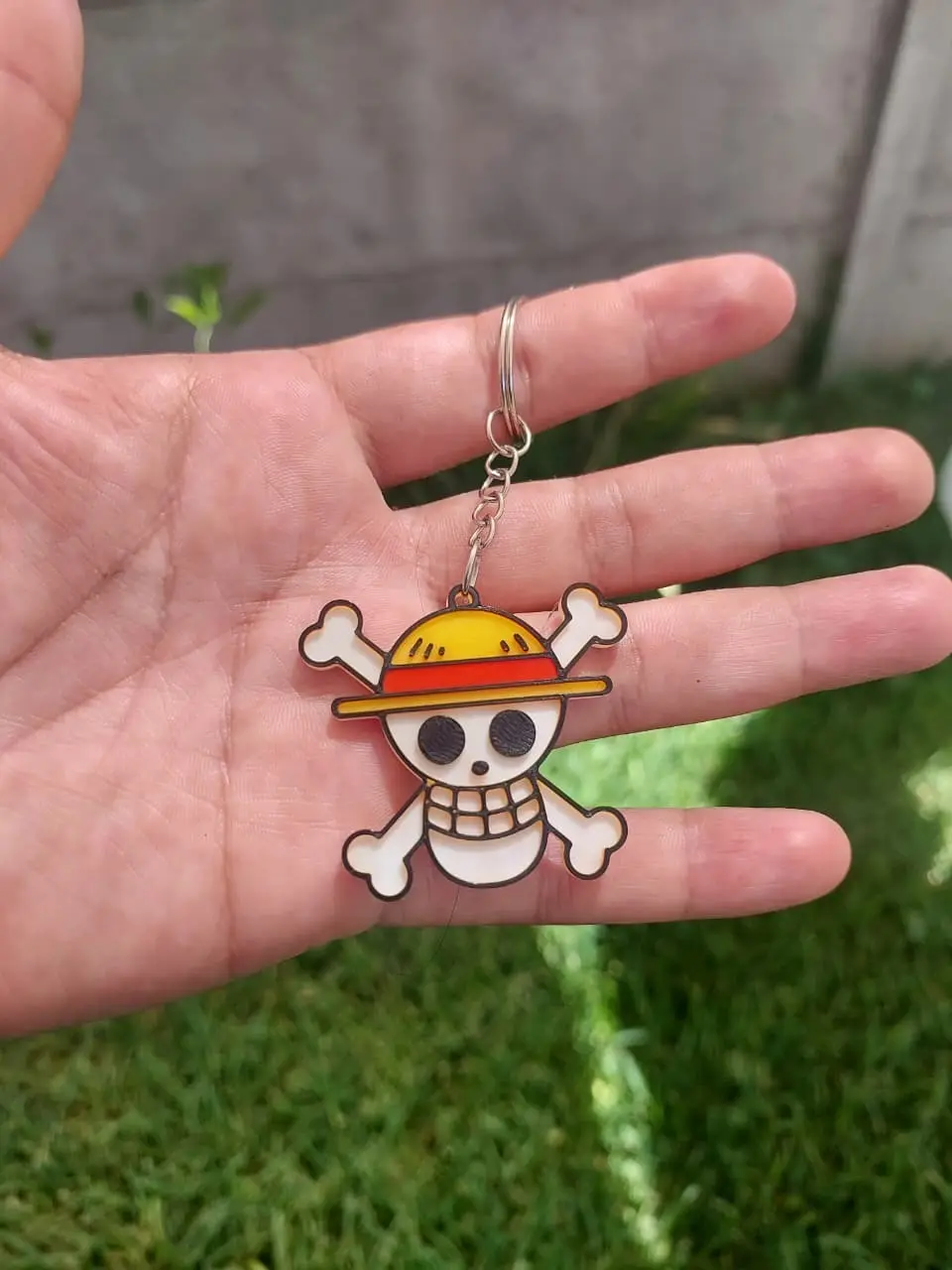 one piece keychain, luffy pirate flag/ keychain — modelo 3D