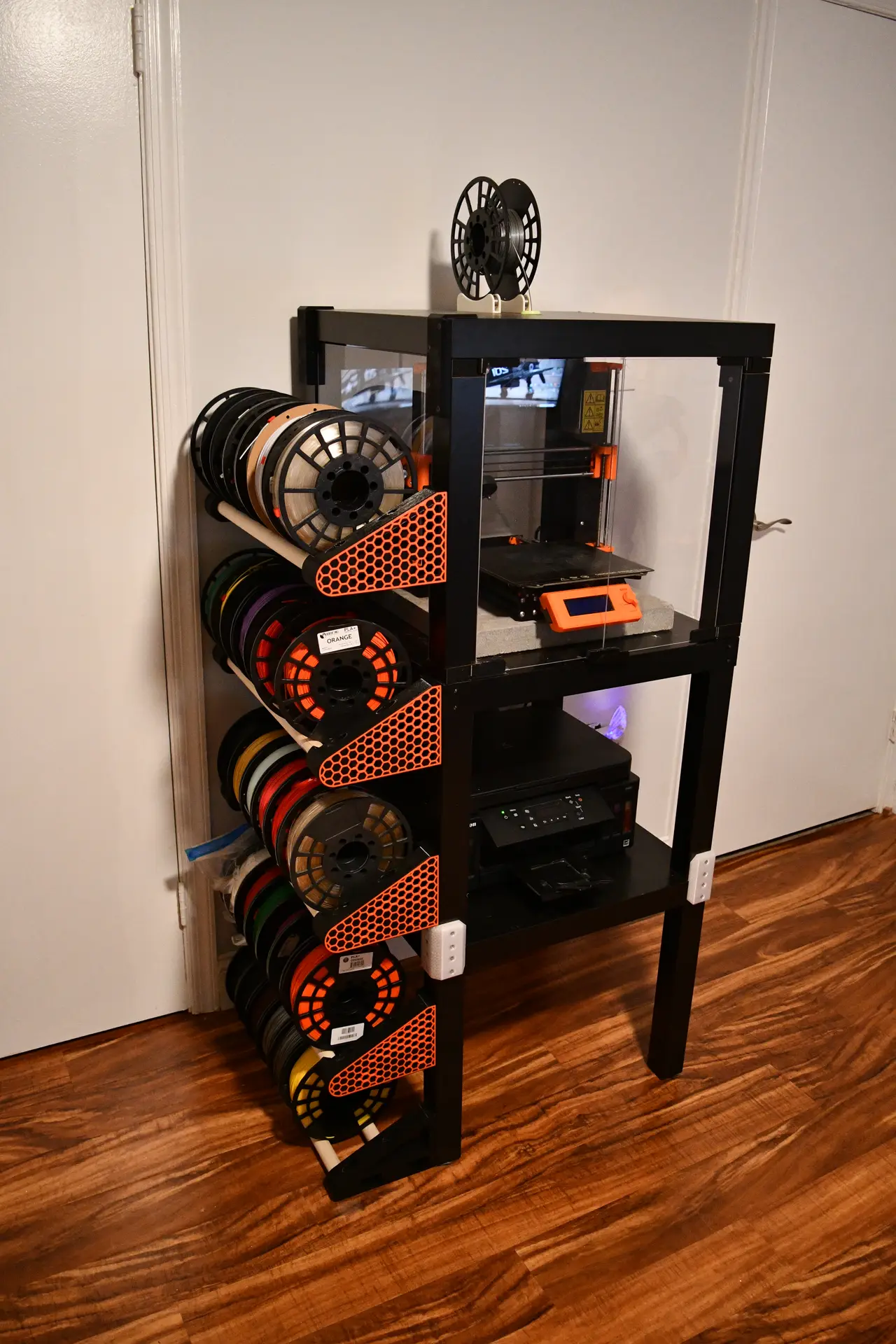 LACK Filament Storage Brackets - with hexagons! — modelo 3D